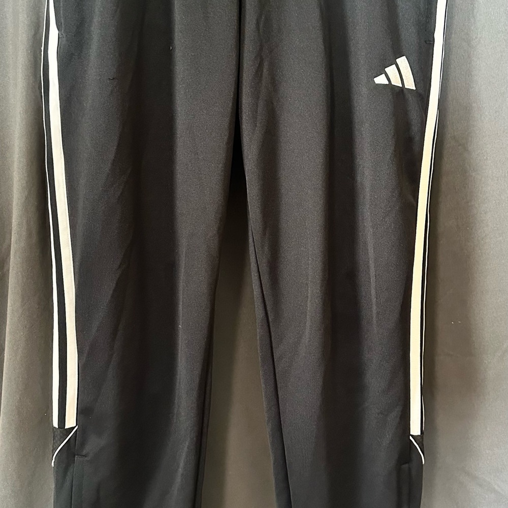 Women’s Black Track Pants with White Stripes